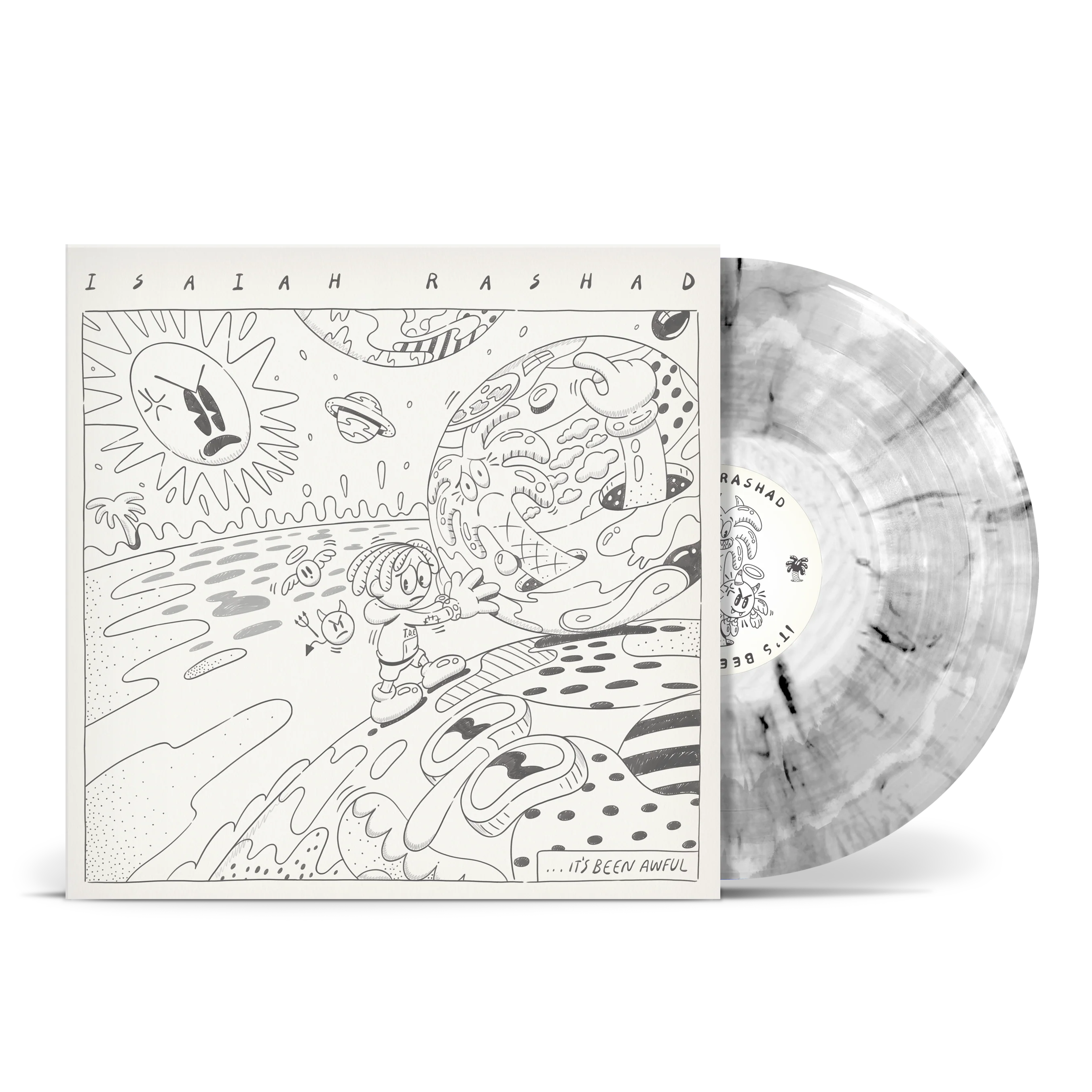 Isaiah Rashad - It's Been Awful Gatefold 2LP Swirl Vinyl (Steven Harrington Uncolored Edition)