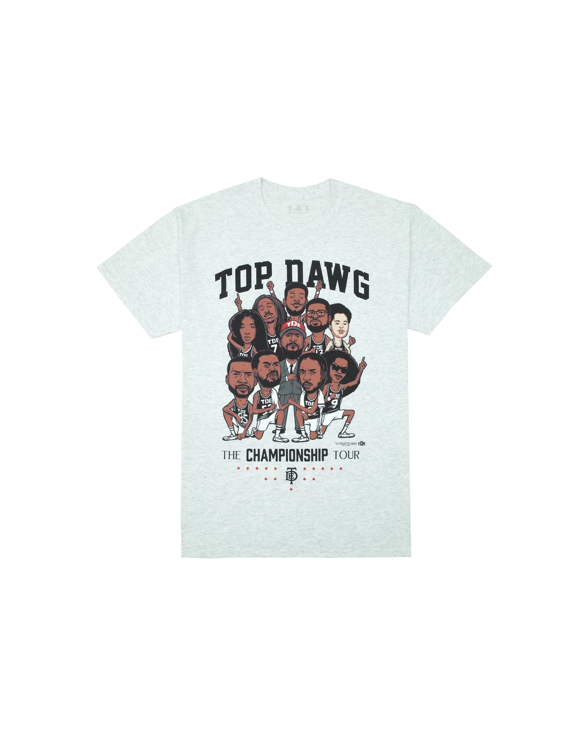 TDE Championship Tour Cartoon T-Shirt (Grey)