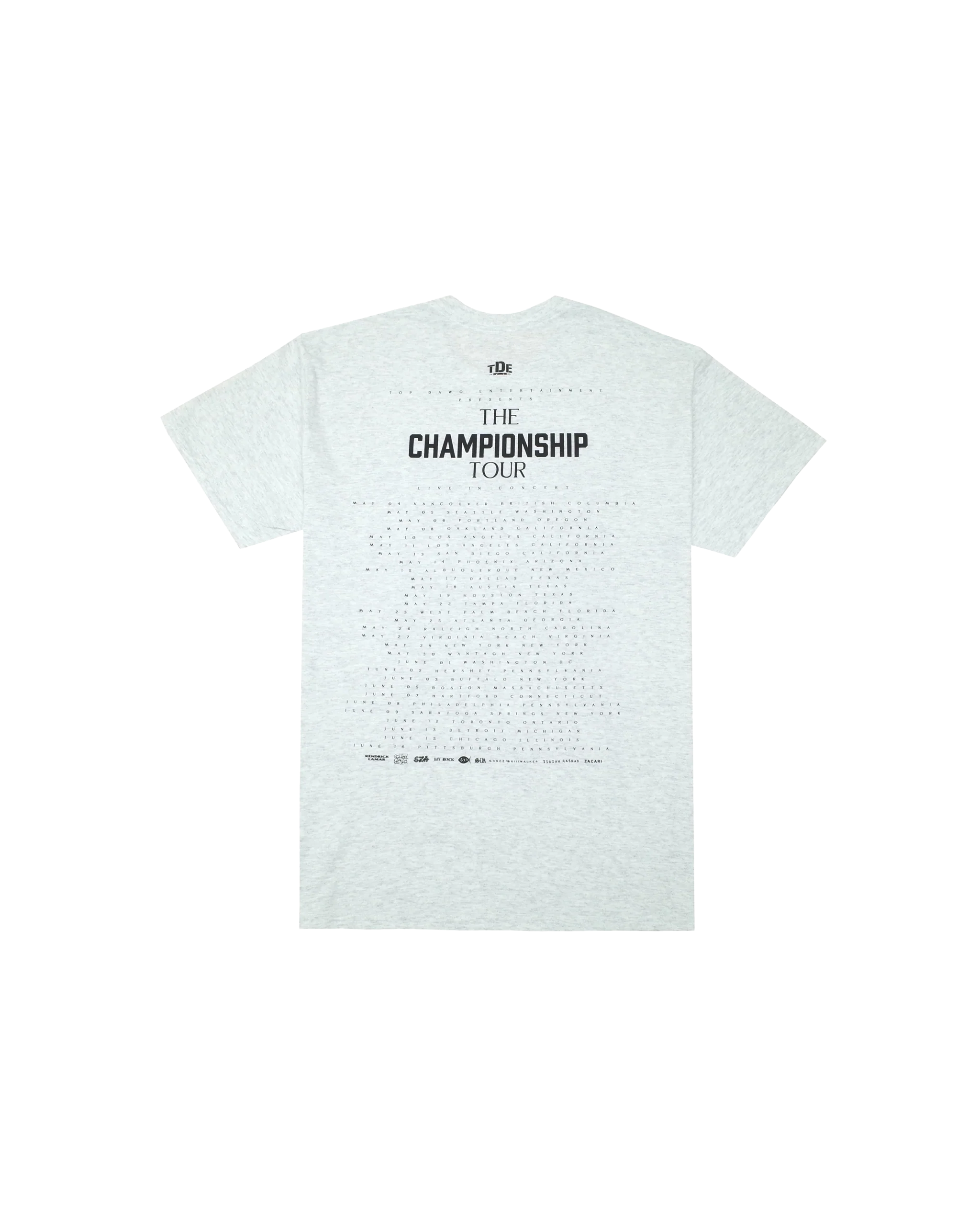 TDE Championship Tour Cartoon T-Shirt (Grey) - Image 2